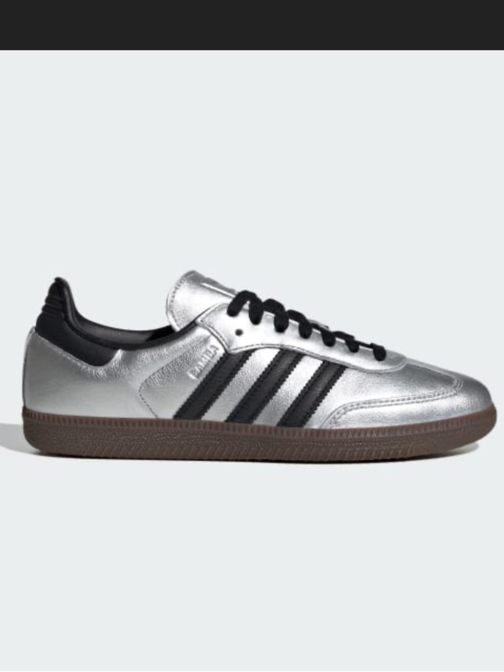 New Adidas Samba OG silver & black sneaker shoes W 7.5